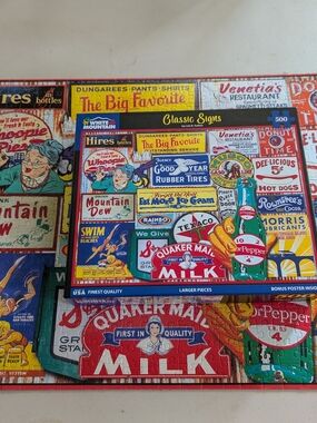 White Mountain "Classic Signs" 500 Piece Puzzle